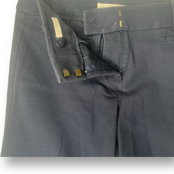 Loft Marisa Riviera Navy Flat Front Vintage Inspired Tapered Ankle Pants Size 6 - Picture 4 of 9